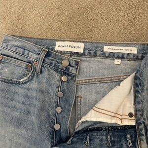 Denim Forum Button-Fly Blue Jeans